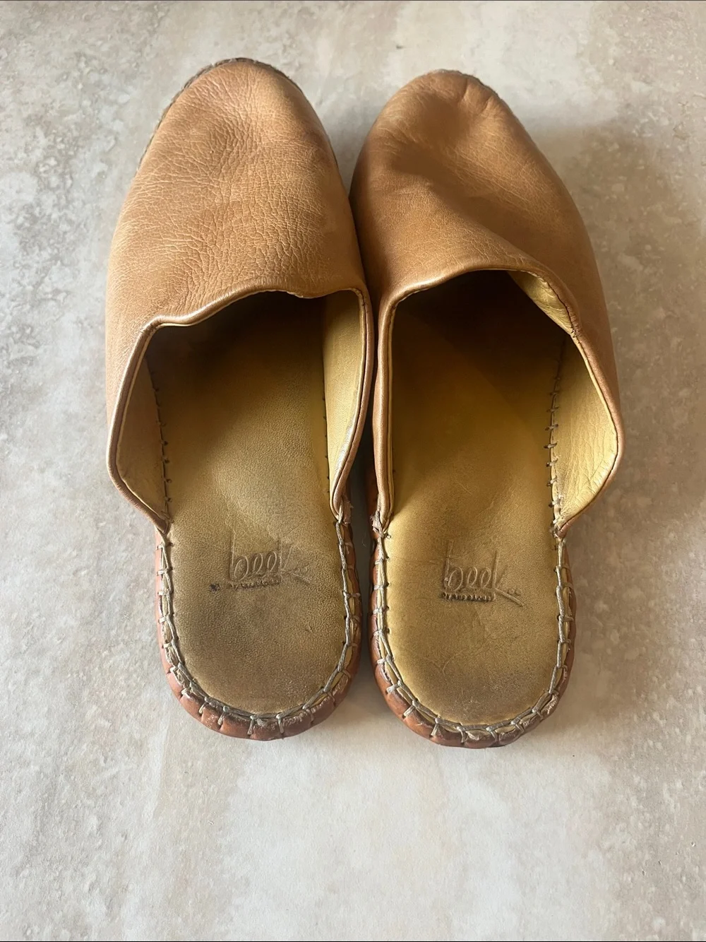 Leather Slip-On Mule in Tan - Picture 2 of 2